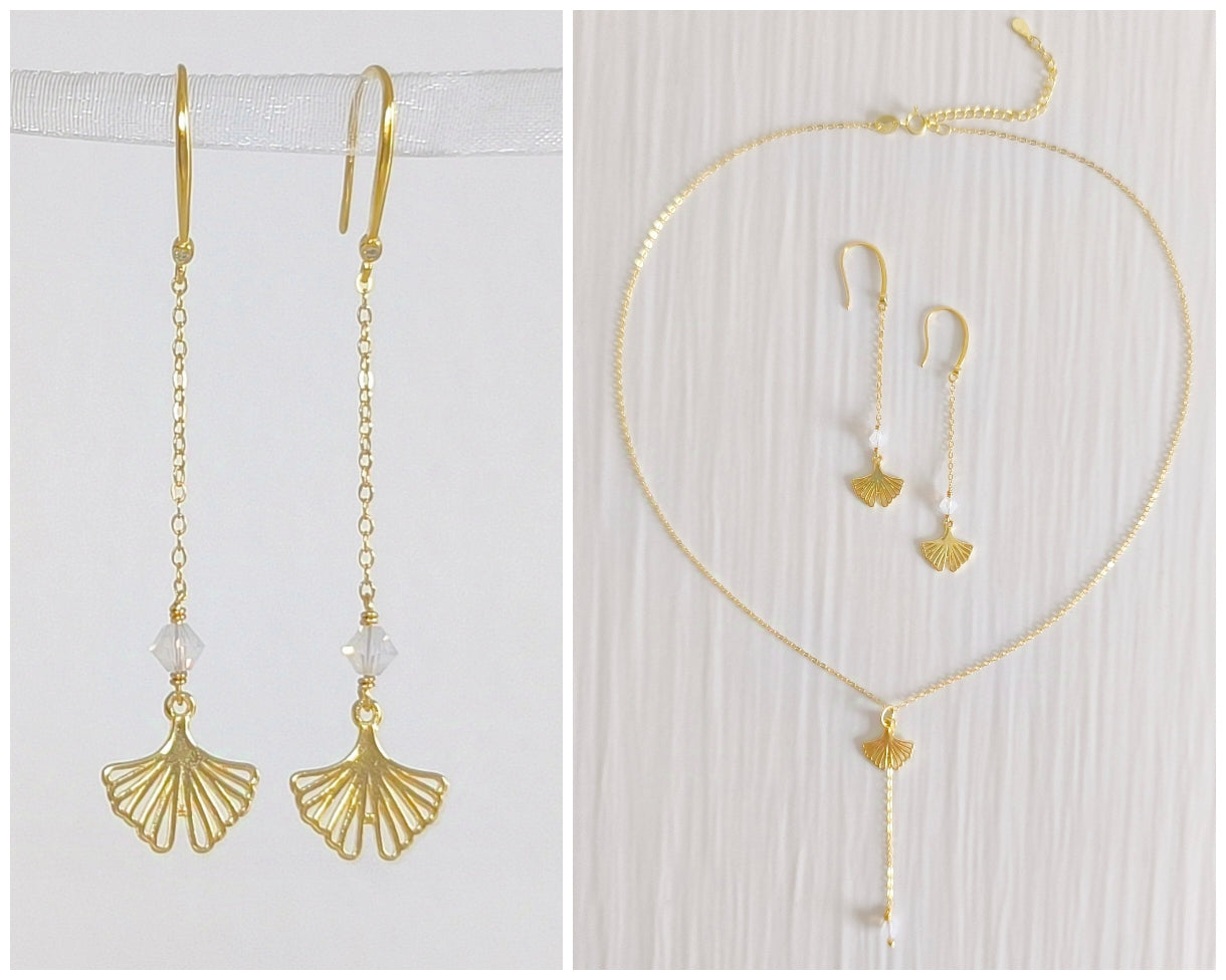 Ginkgo mit Opal-Swarovskis