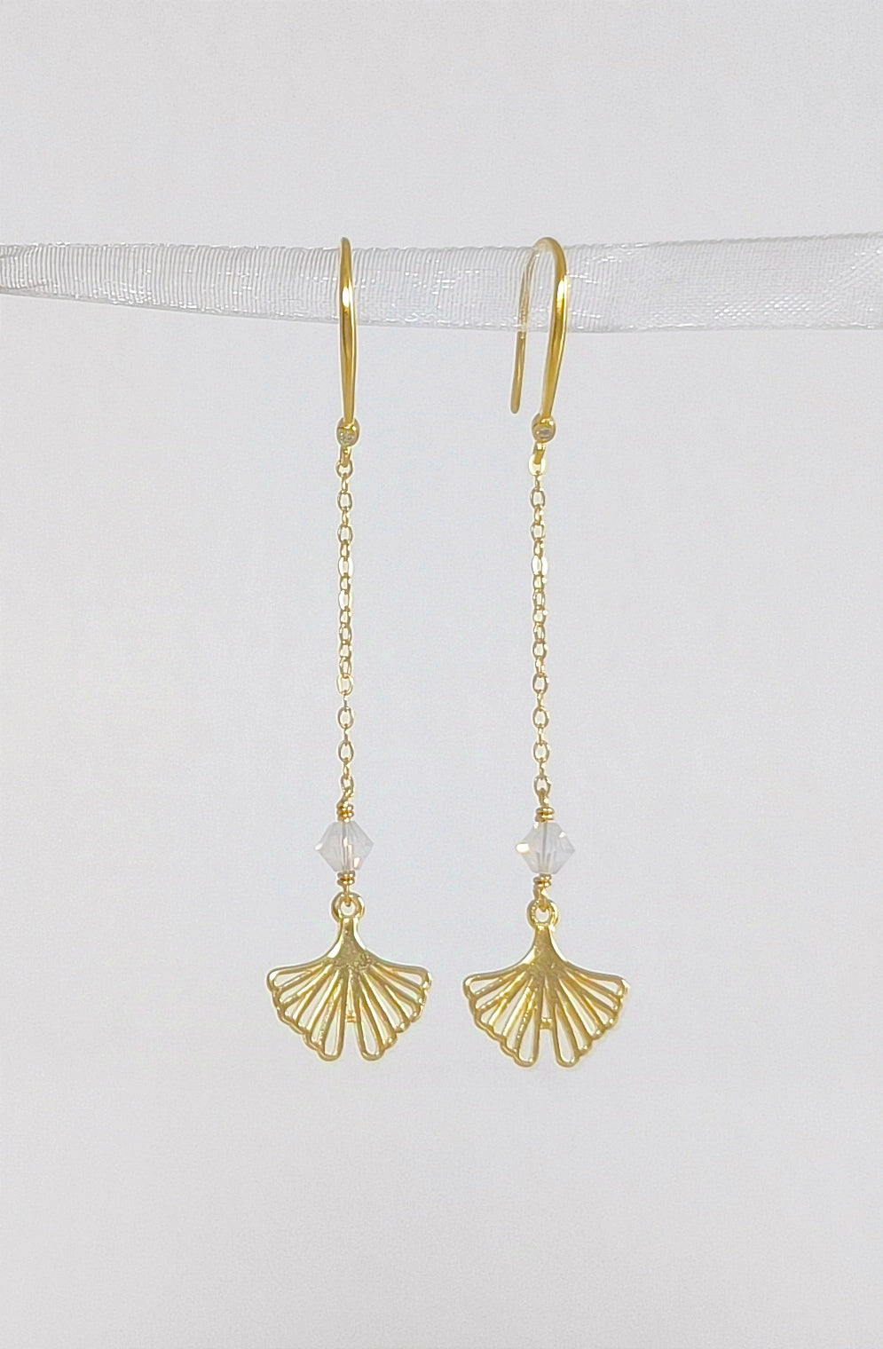 Ginkgo mit Opal-Swarovskis